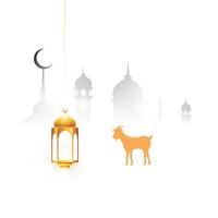 eid al Adha och eid al fitr mubarak bakgrund design vektor