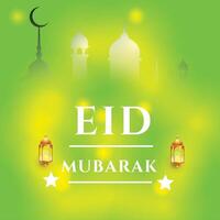 eid al adha und eid al fitr Mubarak Hintergrund Design vektor