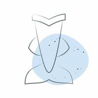 Symbol Meerjungfrau vail Tauchen. verbunden zu Tauchen Symbol. Farbe Stelle Stil. einfach Design Illustration vektor