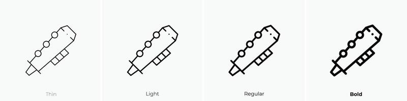 Oboe Symbol. dünn, Licht, regulär und Fett gedruckt Stil Design isoliert auf Weiß Hintergrund vektor