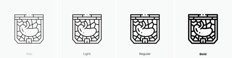 Organ Spende Symbol. dünn, Licht, regulär und Fett gedruckt Stil Design isoliert auf Weiß Hintergrund vektor