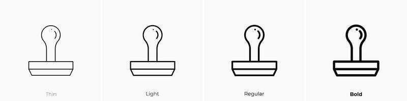 Pad Symbol. dünn, Licht, regulär und Fett gedruckt Stil Design isoliert auf Weiß Hintergrund vektor