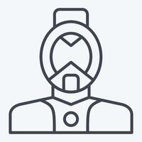 ikon dykning mask. relaterad till dykning symbol. linje stil. enkel design illustration vektor