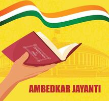 illustration av dr. b. r. ambedkar för ambedkar jayanti vektor