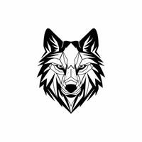 ai generiert geometrisch bunt Wolf Logo Vektor Symbol Design Vorlage