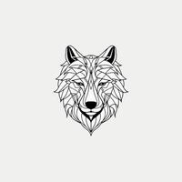 ai generiert geometrisch bunt Wolf Logo Vektor Symbol Design Vorlage
