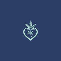 ai genererad cannabis logotyp design ikon vektor mall