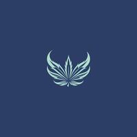 ai genererad cannabis logotyp design ikon vektor mall