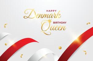 Danmark drottning födelsedag design illustration samling vektor