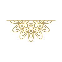 Mandala Hochzeit Ornament Gold Vektor Design