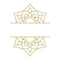 Mandala Hochzeit Ornament Gold Vektor Design