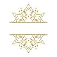 Mandala Hochzeit Ornament Gold Vektor Design