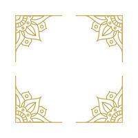 Mandala Hochzeit Ornament Gold Vektor Design