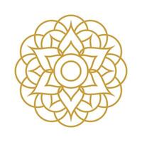 Mandala Hochzeit Ornament Gold Vektor Design