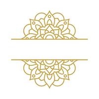 Mandala Hochzeit Ornament Gold Vektor Design