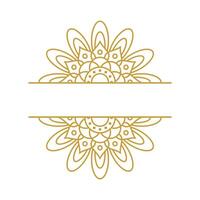 Mandala Hochzeit Ornament Gold Vektor Design