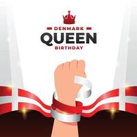 Dänemark Königin Geburtstag Design Illustration Sammlung vektor