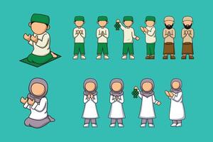 muslim karaktär vektor design samling