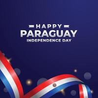 Paraguay Unabhängigkeit Tag Design Illustration Sammlung vektor