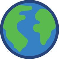 Erde Planet Symbol auf Weiß Hintergrund, eben Stil. Vektor Illustration.