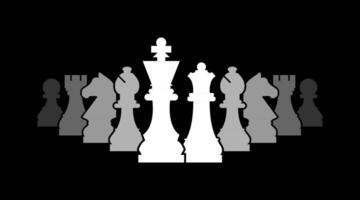 Schach Stücke Vektor Verstand Spiel Strategie Illustration
