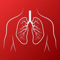 lungor ikon, begrepp platt stil. inre organ av de mänsklig design element, logotyp. anatomi, medicin begrepp. sjukvård vektor illustration