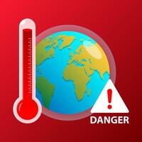 global uppvärmningen begrepp fara varm smältande. vektor illustration