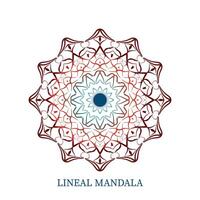 linjär mandala design vektor