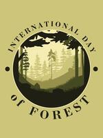 internationell dag av skog affisch vektor