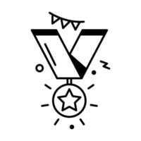 Vektor Illustration Medaille Symbol