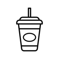 Einweg Papier Kaffee Tasse Symbol Vektor Design Vorlage