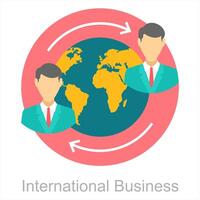 International Geschäft und Geschäft Symbol Konzept vektor