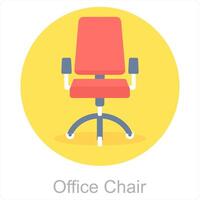 kontor stol och stol ikon begrepp vektor
