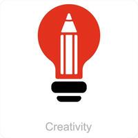 kreativitet och design ikon begrepp vektor