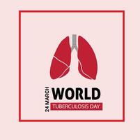 världen tuberkulosdagen vektorillustration. lämplig för gratulationskort, affisch och banderoll. vektor
