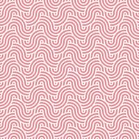 nahtlos abstrakt Rosa geometrisch japanisch Kreise Linien und Wellen Muster vektor