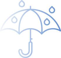 Regenschirm Gradient Linie Kreis Symbol vektor