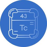 Technetium Gradient Linie Kreis Symbol vektor