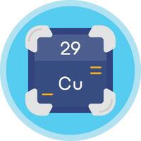 koppar platt mång cirkel ikon vektor