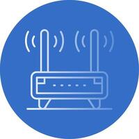 Router Gradient Linie Kreis Symbol vektor