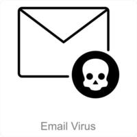 e-post virus och skräppost ikon begrepp vektor