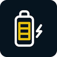 Batterie Linie Gelb Weiß Symbol vektor