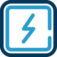 elektricitet linje blå två Färg ikon vektor