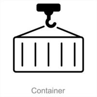 Container und Ladung Symbol Konzept vektor