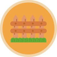 staket platt mång cirkel ikon vektor