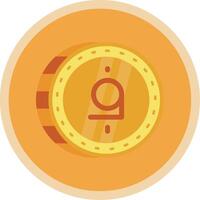 afghanska platt mång cirkel ikon vektor
