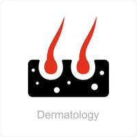 Dermatologie und Allergie Symbol Konzept vektor