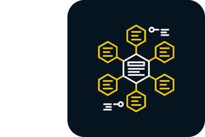 Beziehung Linie Gelb Weiß Symbol vektor