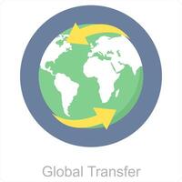 global Transfer und global Symbol Konzept vektor