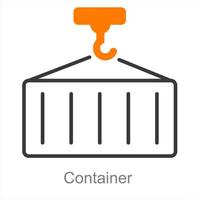 Container und Ladung Symbol Konzept vektor